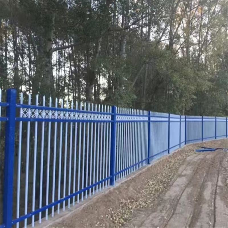 市政围栏 铁艺锌钢方管栅栏 园林绿化围栏 方钢护栏涂塑隔离栅