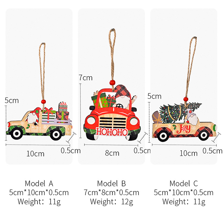 Christmas Car Wooden Pendant Wholesale Nihaojewelry display picture 11