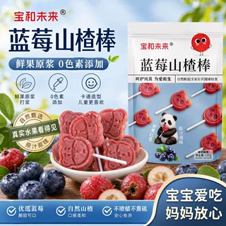 蓝莓山楂棒120克装10支独立小包蓝莓含量10%儿童休闲零食工厂批发