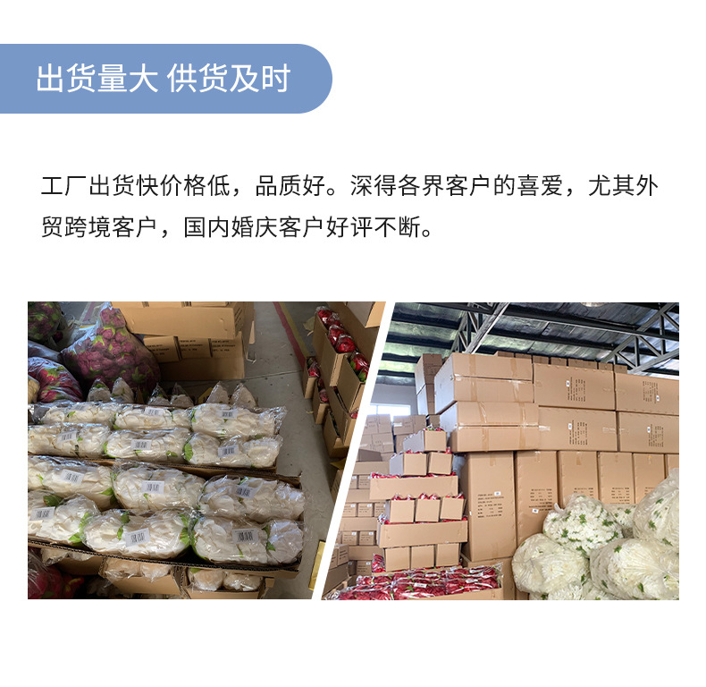 情人节单支珍珠绒布玫瑰花墙瀑布仿真花假花插花家居装饰跨境详情49