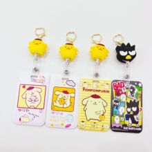 可爱布丁狗酷企鹅学生卡创意伸缩卡套公交卡门禁卡套防丢书包挂扣