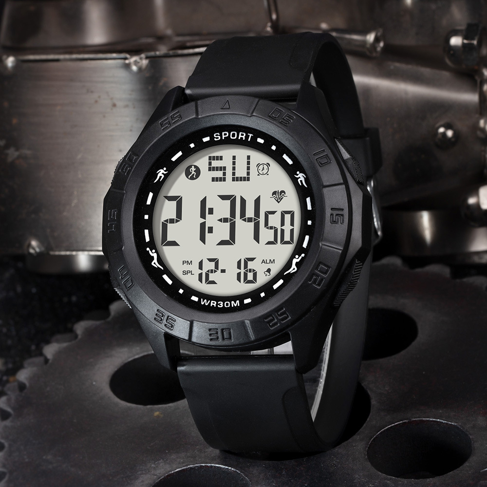 Reloj electrónico de tendencia alarma al aire libre multifuncional para estudiantes de género masculino y femenino cronometraje nocturno explosivo deportivo reloj electrónico al por mayor