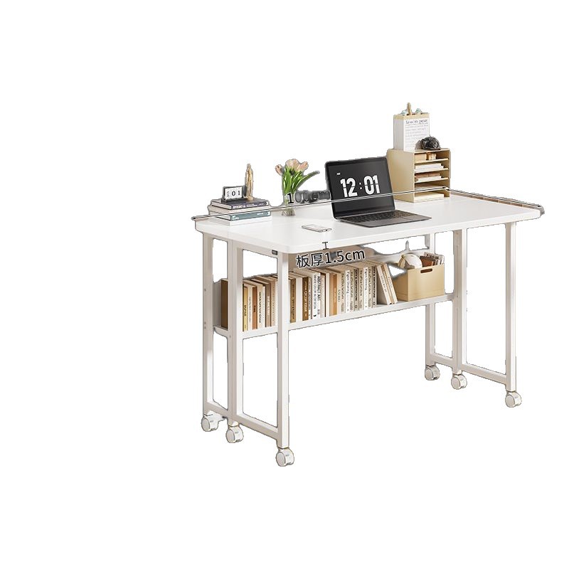 Escritorio móvil, apartamento pequeño, escritorio para computadora en el hogar, dormitorio, mesa de aprendizaje simple, mesa plegable de banco de trabajo