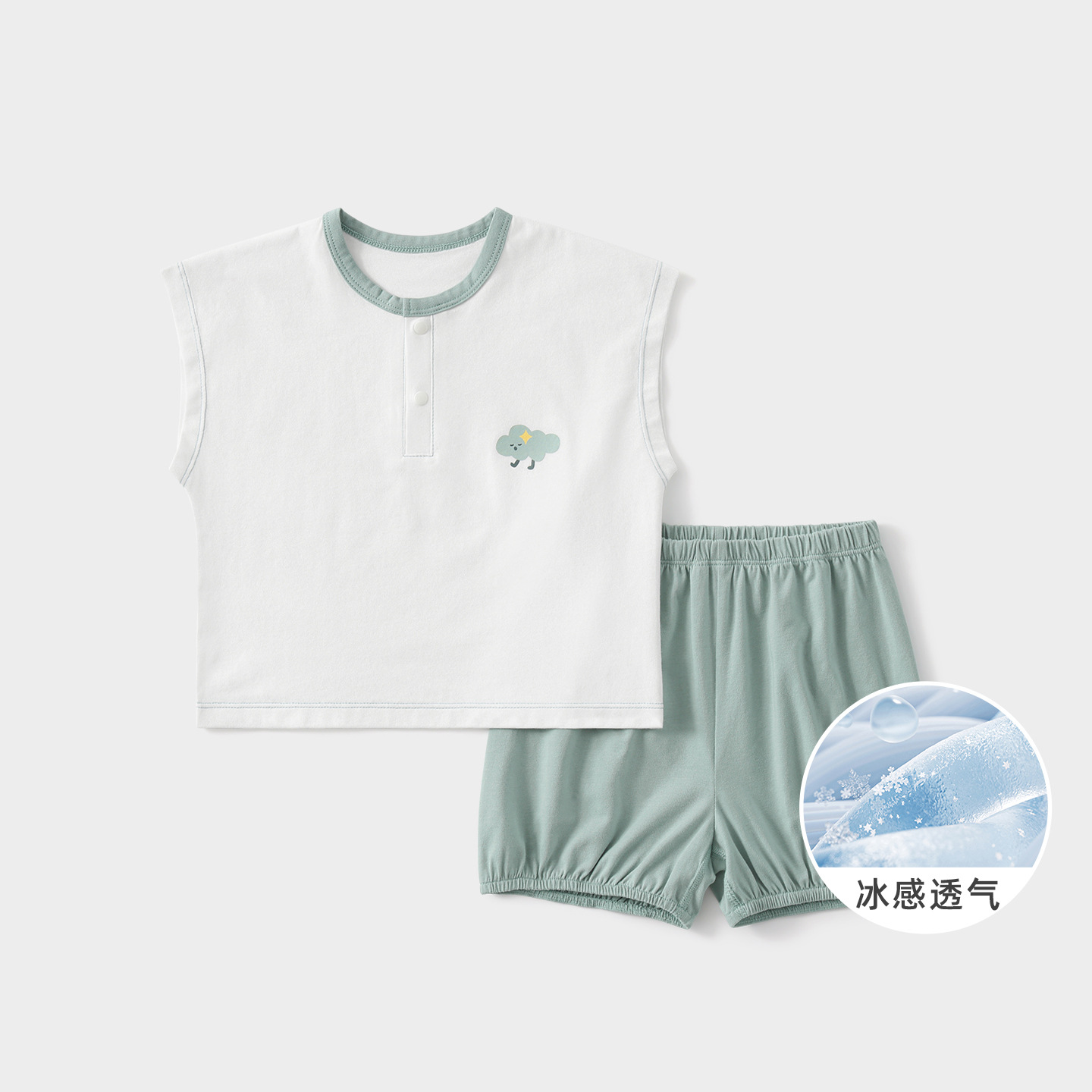 Trajes de bebés de verano para niños sin mangas pijamas delgados para niños y niñas separación de ropa de verano para bebés