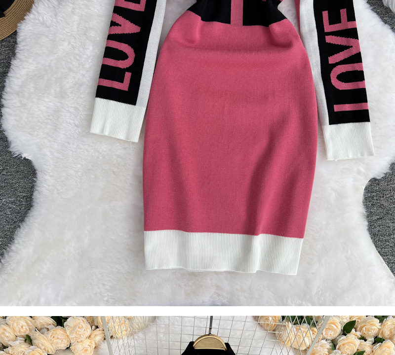 Abbigliamento Donna Abito in maglia elastica e stampata_voghion.com