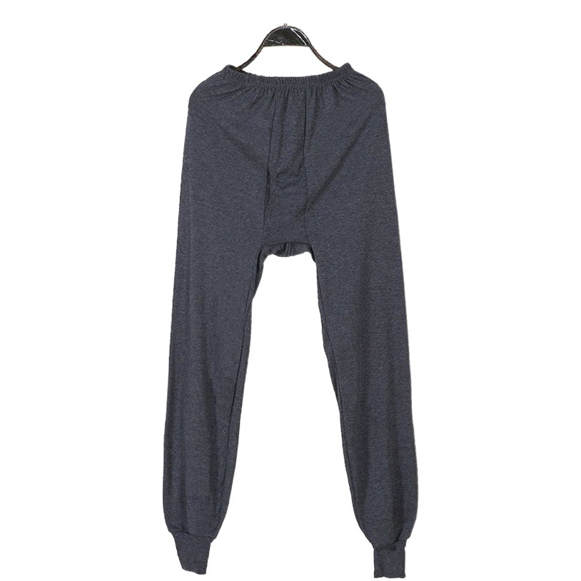 Ribbed Cotton Men's Autumn Pants, Mid-High Waist Base Layer Pants for Dad, Plus Size for Middle-Aged and Elderly Men
