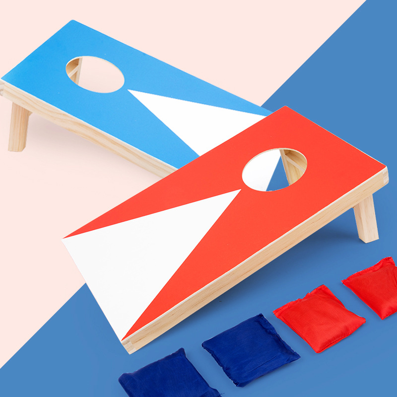 Children's Wooden Large Sandbag Game Kindergarten Sports Throwing Set Parent-Child Indoor Throwing Sandbag Board