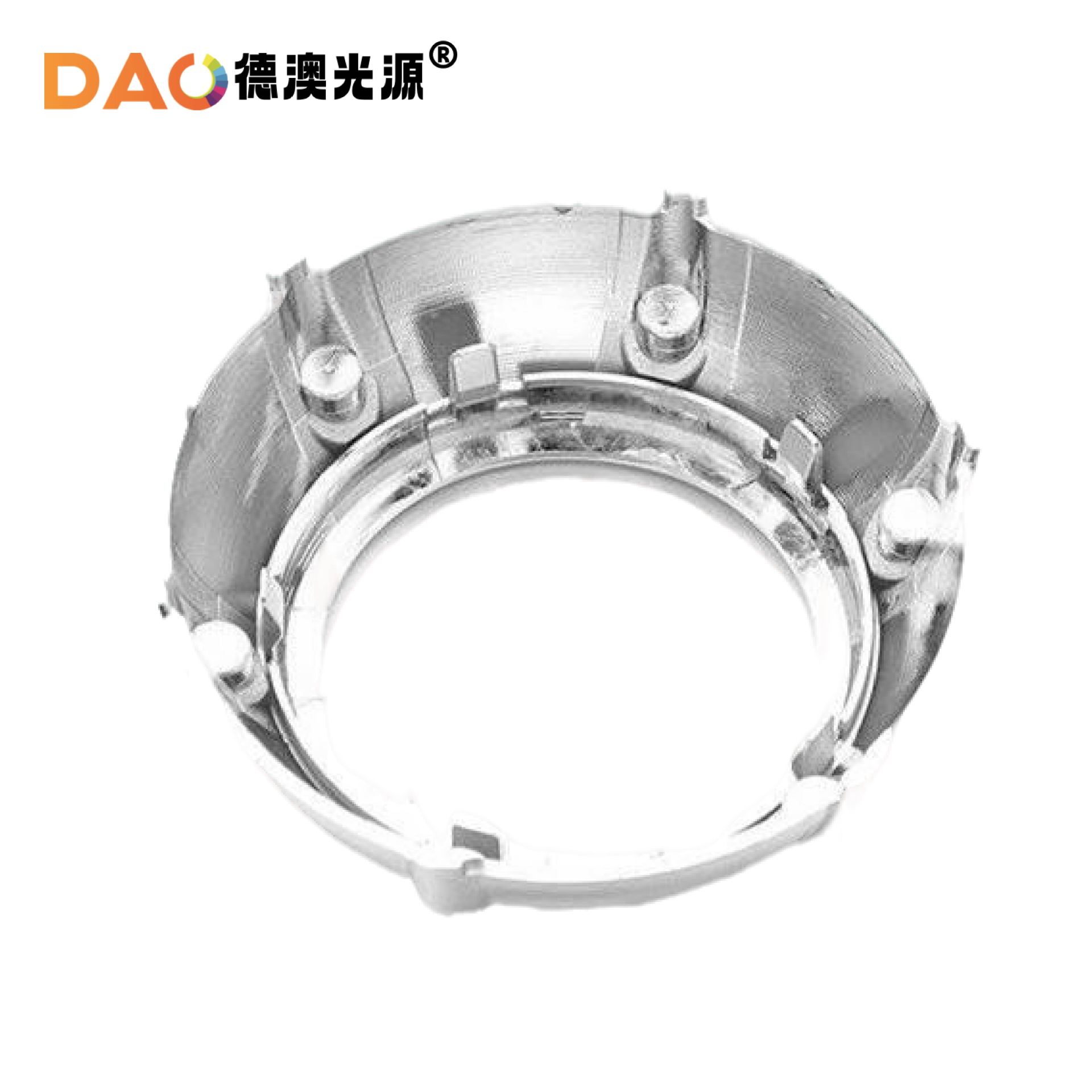 Venta al por mayor de doble lente de luz cubierta decorativa de 3 pulgadas GTI cubierta de aluminio resistente a altas temperaturas Ángel ojo sombra Tiguan Max cubierta