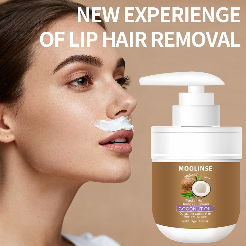 Cross-Border Hot-Selling Product: Coconut Oil Hair Removal Cream, Gentle Hair Removal Cream, Facial Hair Removal Cream