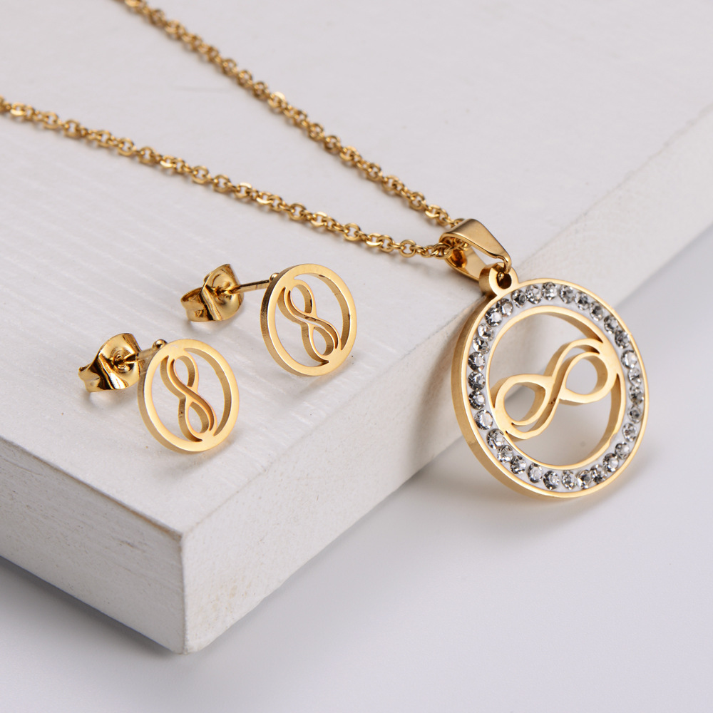 Am [2021 New] Popular Internet Celebrity Model 8-Shaped Set of Ornaments Womenu0027s Pendant Persona