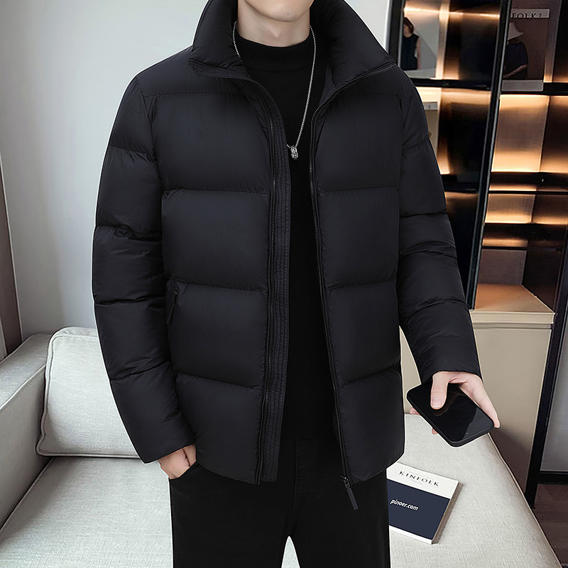 Veste en coton pour couple d'hommes en plumes ultra épaisses haut de gamme en or noir, combinaison à capuche moins 40 résistante au froid, épaissie et_voghion.com