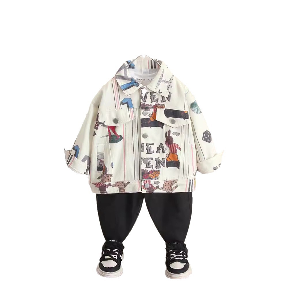 6246 chaqueta de otoño para niños 2025 nuevo chaqueta de primavera y otoño para bebés chaqueta de ropa infantil