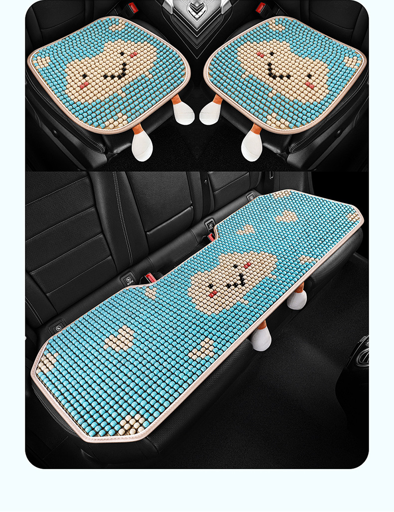 Car Seat Cushion, Summer Cooling Cushion, Wooden Bead Ventilation Seat Cushion, Summer Square Cushion, Breathable Butt Cushion, Truck Seat Single Cushion