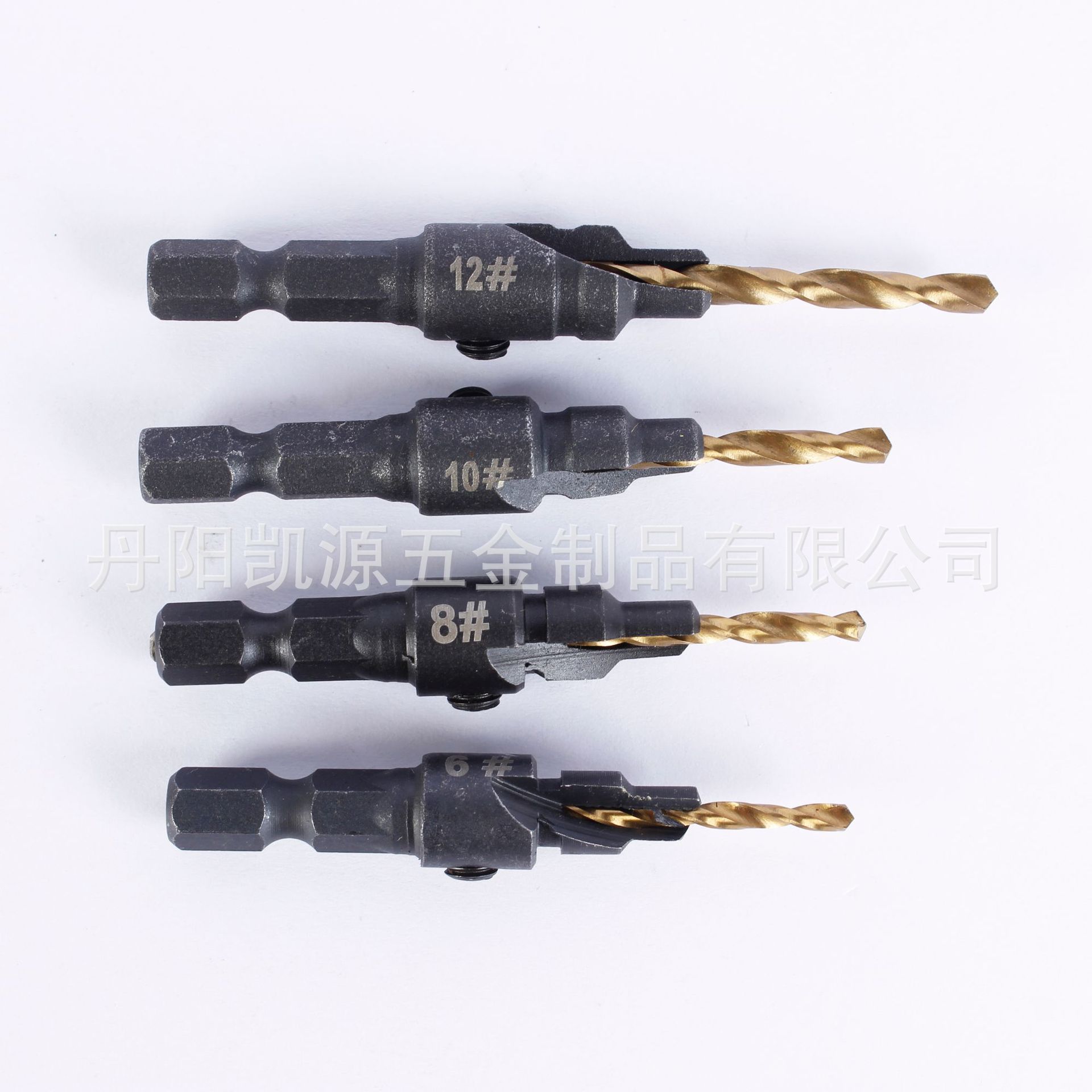 六角柄镀钛沉头钻台阶锥孔钻 扩孔沉孔钻螺丝钻麻花钻套装