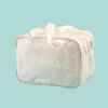 Purse PVC, cosmetic bag, capacious waterproof bag, handheld storage system for traveling, organizer bag