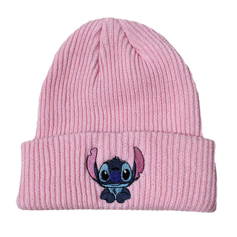 かわいい子猫刺繍ニット帽子ヨーロッパとアメリカの漫画猫ウール帽子クロミ暖かい帽子カップルプルオーバー帽子|undefined