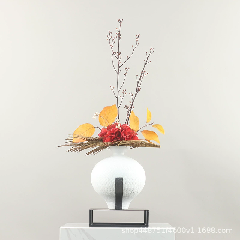 New Chinese -style Japanese -style Silent Wind Zen Simulation Plasma Basin Bonsai Flower Art Club Tea Room Hotel soft decoration