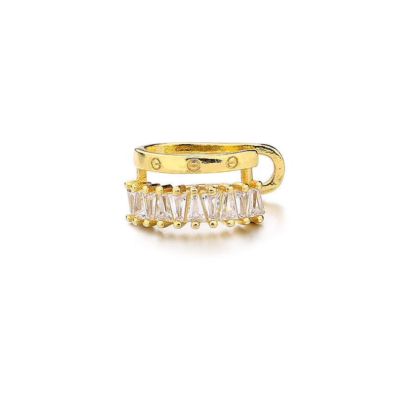 Youjin designer golden double-layer zircon auricle without piercing cross-border wholesale cold wind elf ear bone clip