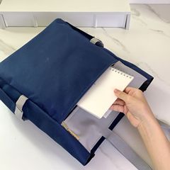 Student canvas large-capacity portable student carrying book bag tutoring bag children's waterproof information bag exam professional storage bag