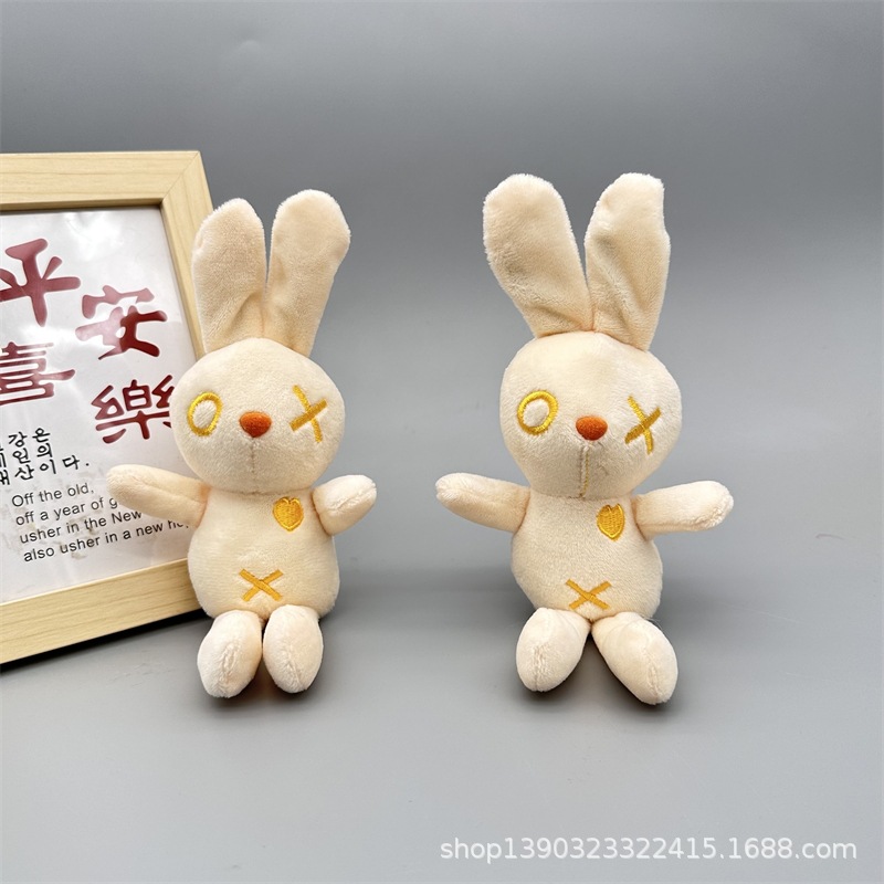 Llavero colgante de peluche de conejo OX, lindo y creativo, de celebridad de internet, accesorios para bolsos de pareja, venta al por mayor