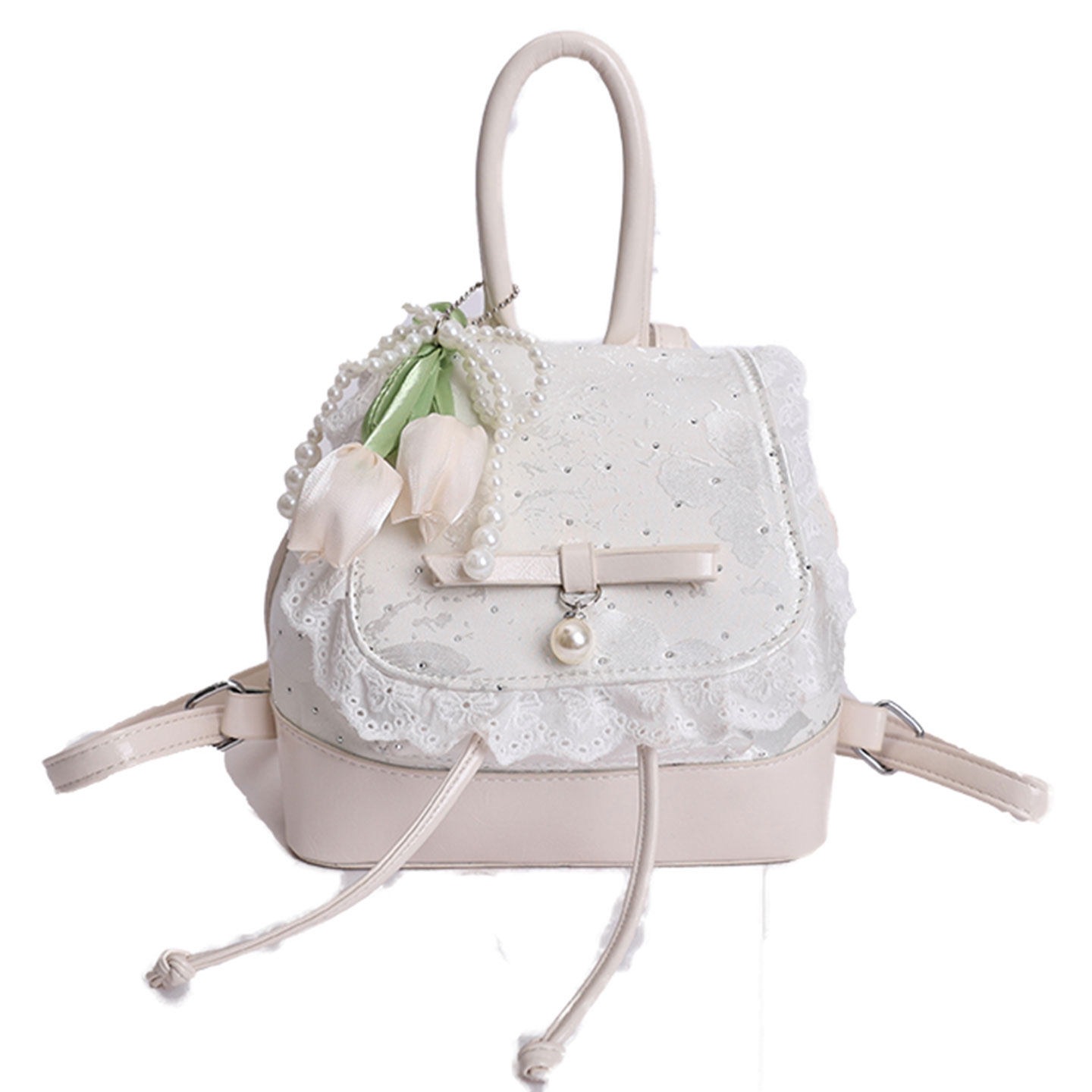 2026 mini mochila de verano dulce pequeña mochila de estilo de viaje nuevo popular mujer encaje arco de chicas