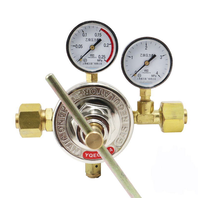 上海减压器厂 YQEG-224 乙炔大流量减压器 乙炔减压阀 压力表