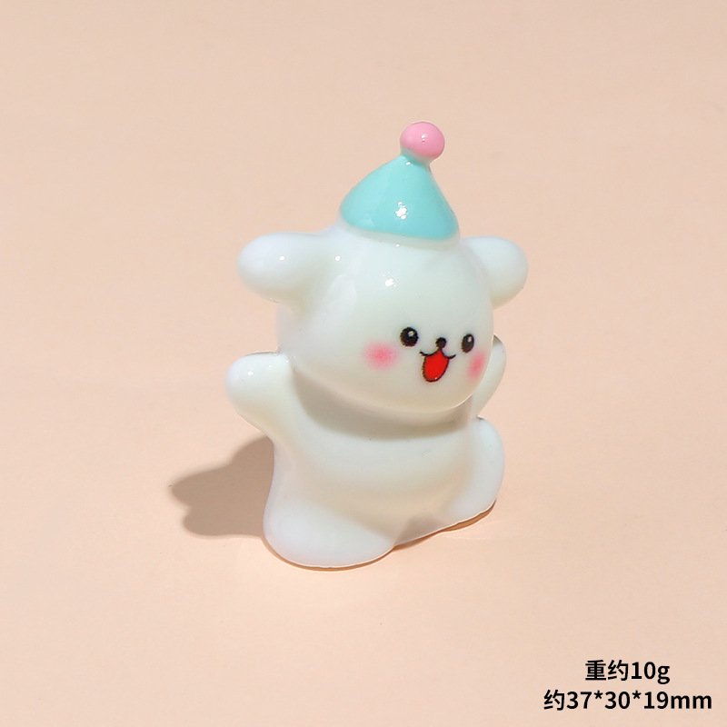 파란색 모자 강아지
