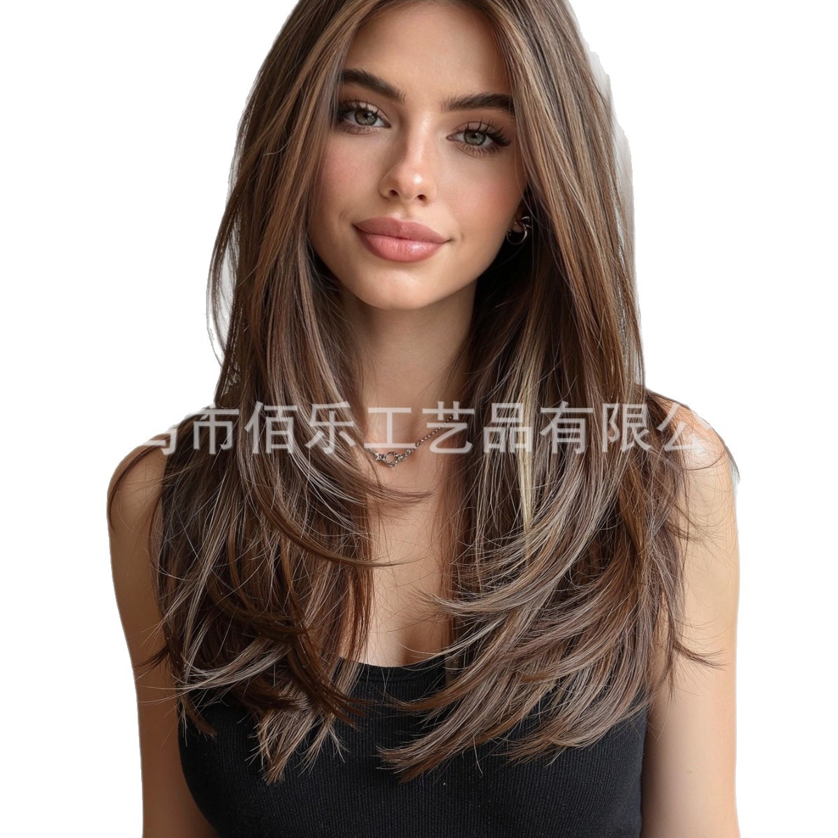 13 * 6 castaño marrón gradiente té de leche dorado pelucas de encaje recta cubierta de cabeza completa natural esponjosa fuente transfronteriza wigs