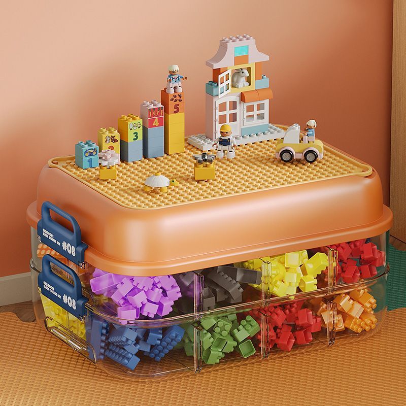 家庭用レゴ積み木収納ボックス付レイヤード小粒収納ボックス子供玩具部品大容量整理ボックス|undefined