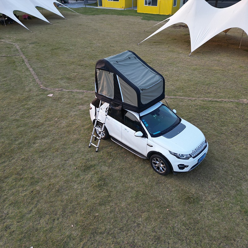 Cross-Border Outdoor Camping Car Roof Inflatable Tent, Rainproof, for Self-Driving Travel, Suv Car-Mounted Soft-Top Camping, Waterproof