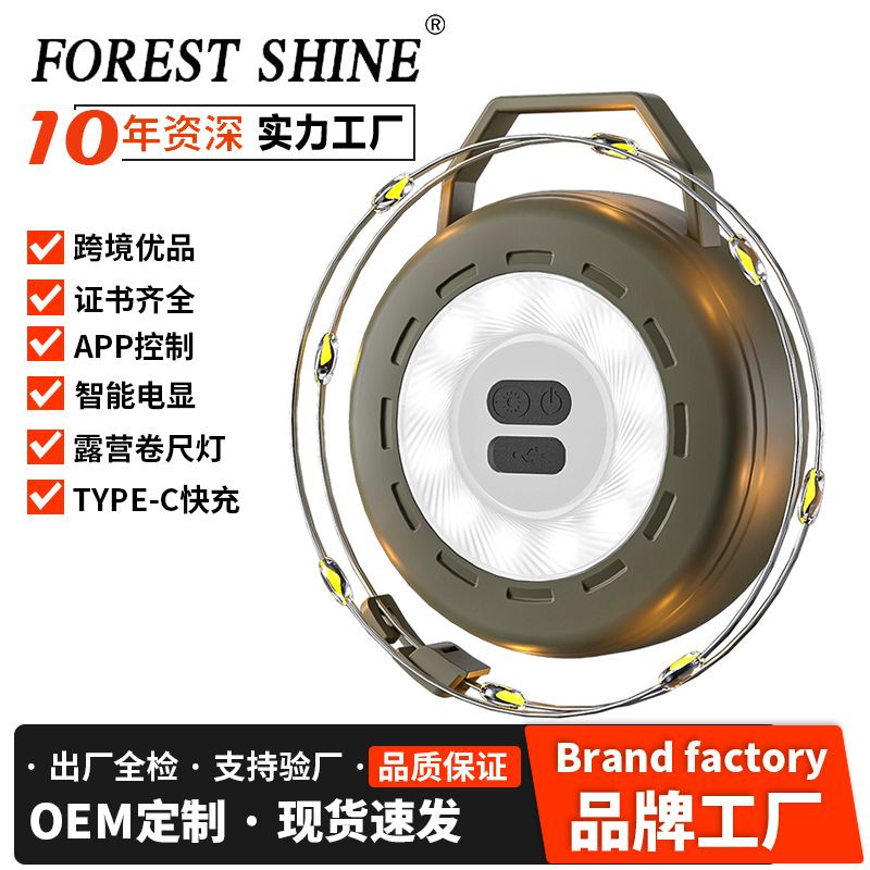 Transfronterizo nueva lámpara de cinta de medición campamento de campamento de campamento de lámpara de iluminación de atmósfera multifuncional lámpara de iluminación de estrellas