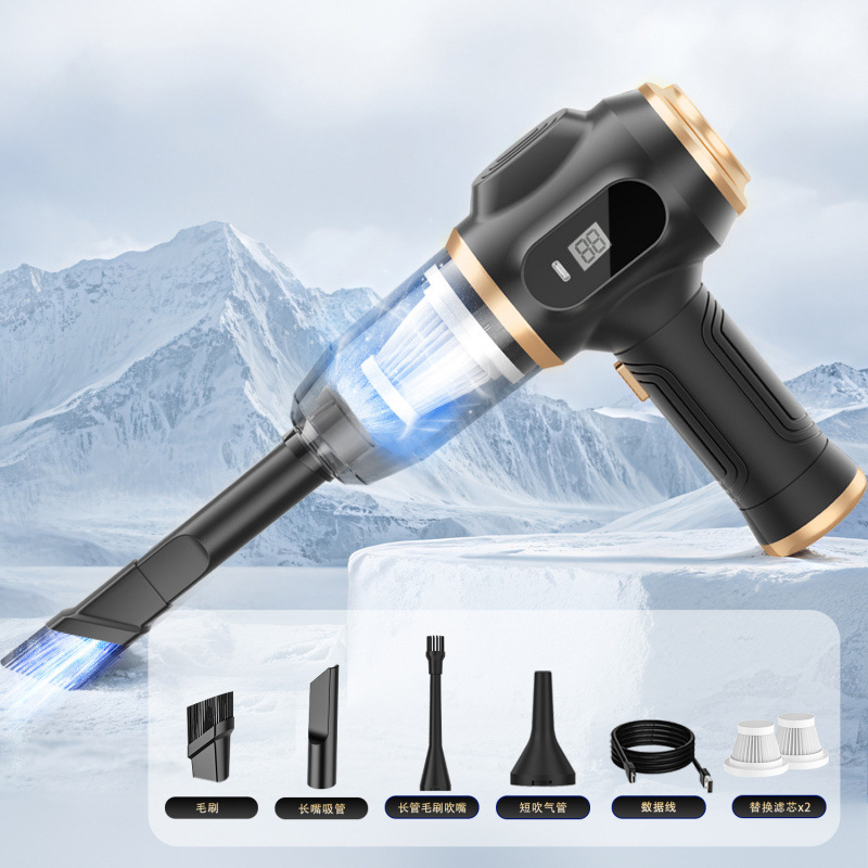Cross-Border Car Vacuum Cleaner Super Powerful Suction Car-Specific Wireless Handheld Portable Vacuum Cleaner Suction and Blowing Integrated