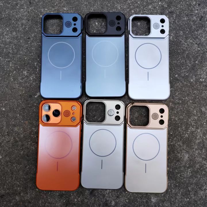 适用iPhone17promax手机壳无边框香薰AG磨砂磁吸苹果16防摔保护套