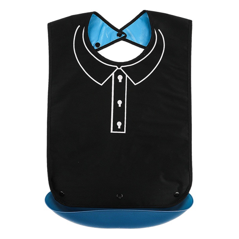 En stock al por mayor impermeable de gran tamaño adulto alimentos babero de comedor para los ancianos babero para los ancianos sobretodo