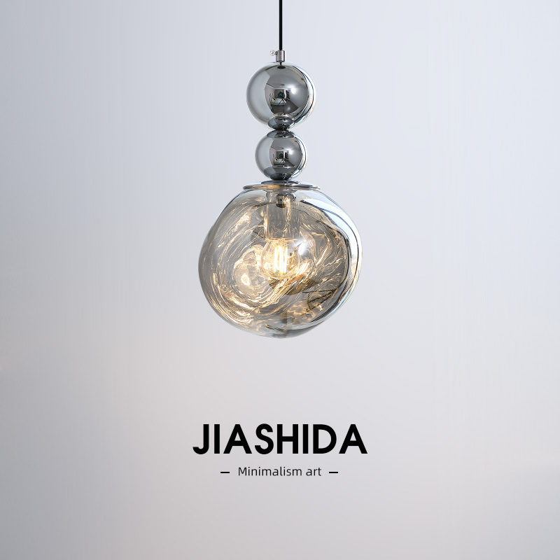 Candelabro de cabecera de dormitorio, lujo ligero, ambiente de barra retro, candelabro pequeño, pared de fondo, celebridad de Internet, lámpara de línea colgante minimalista italiana