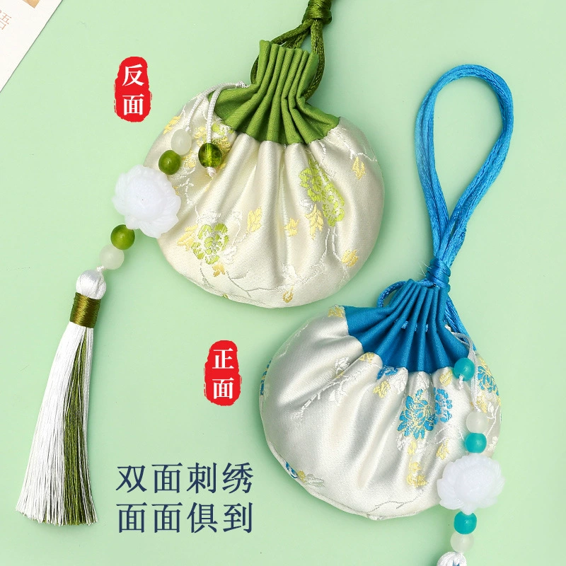 Древний стиль, вышивка, дворец, саше, пустая сумка, фестиваль лодок-драконов, лавандовый полынь, наполненный саше, портативный кулон