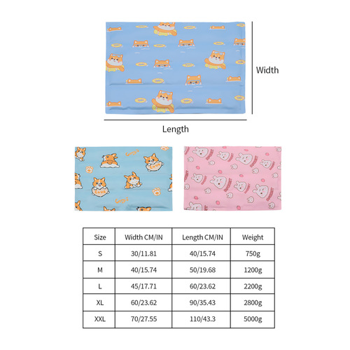 Dog bed summer cool bed cartoon cooling cool feeling pet ice pad cold gel scratch-resistant enlarged dog cooling mat cat mat