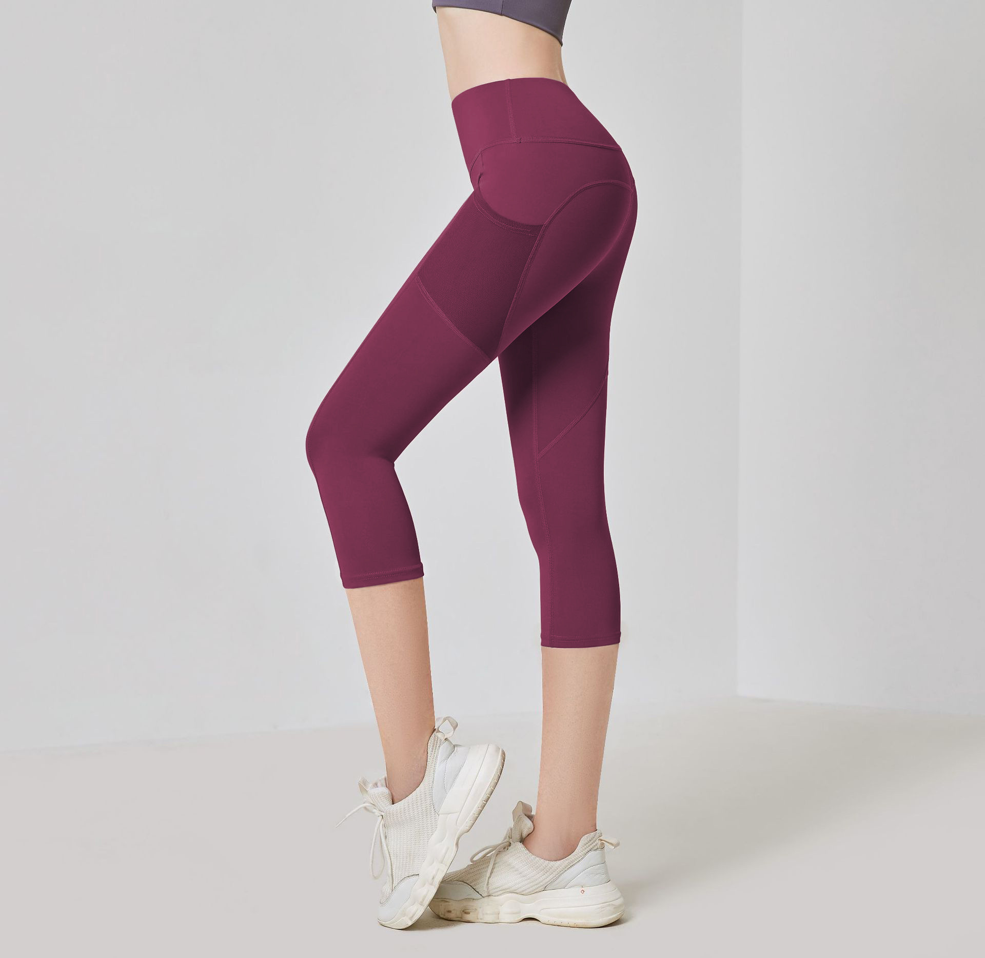 Simple Style Solid Color Polyester Active Bottoms Leggings display picture 1