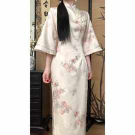 【白入梦】新中式国风改良旗袍倒大袖气质百搭清冷高级感连衣裙夏