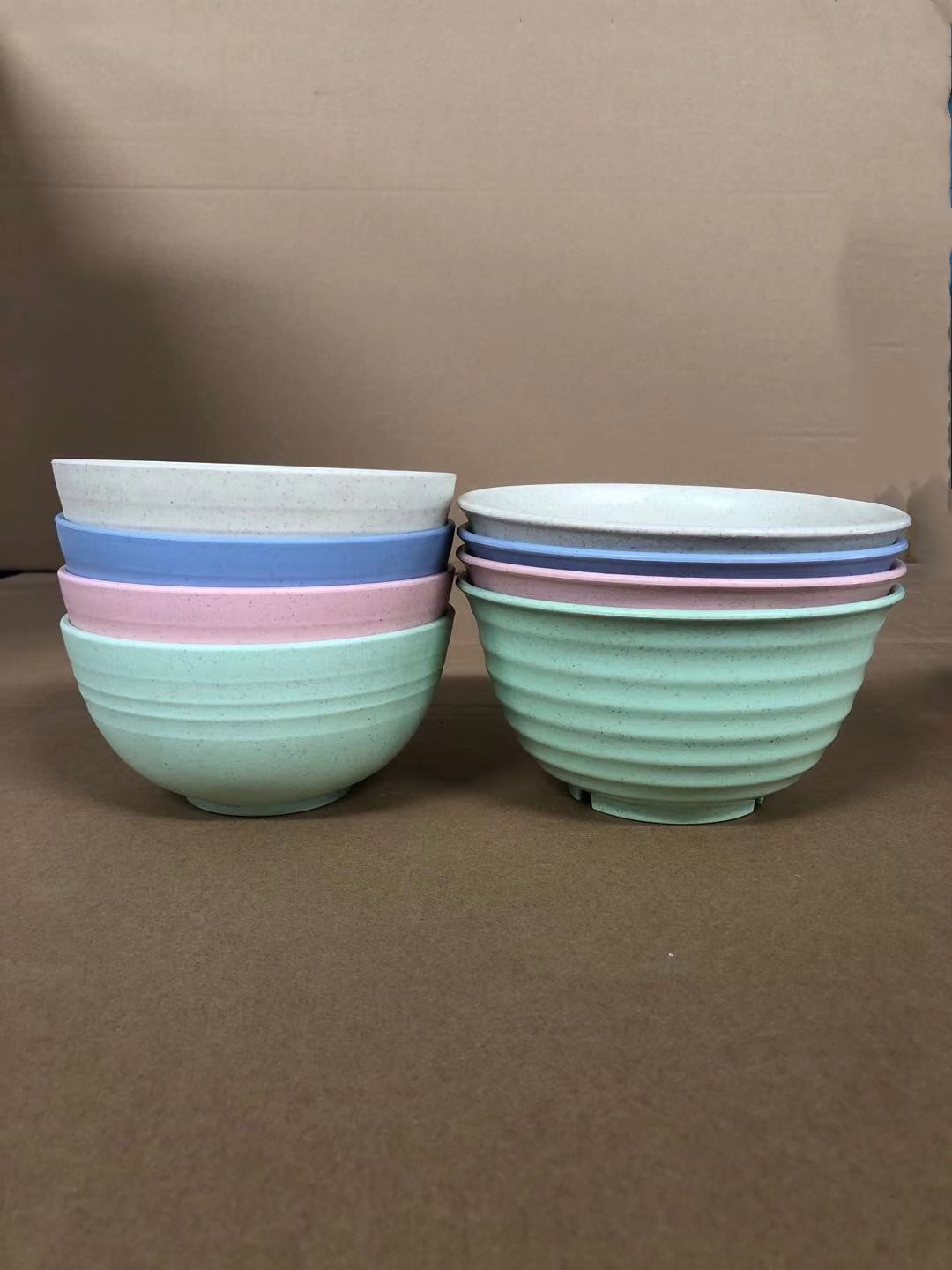 Paja DE TRIGO 6 pulgadas tazón grande hogar 15cm tazón de arroz tazón de sopa japonesa tazón de plástico engrosado tazón de fideos instantáneos tazón transfronterizo