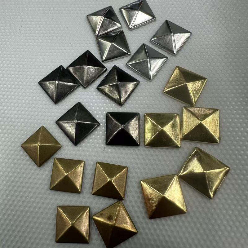 Retail and Wholesale Retro Square Copper Hot Stamping Processing Hot Stamping Mobile Phone Case Hot Diamond DIY Pyramid Accessories