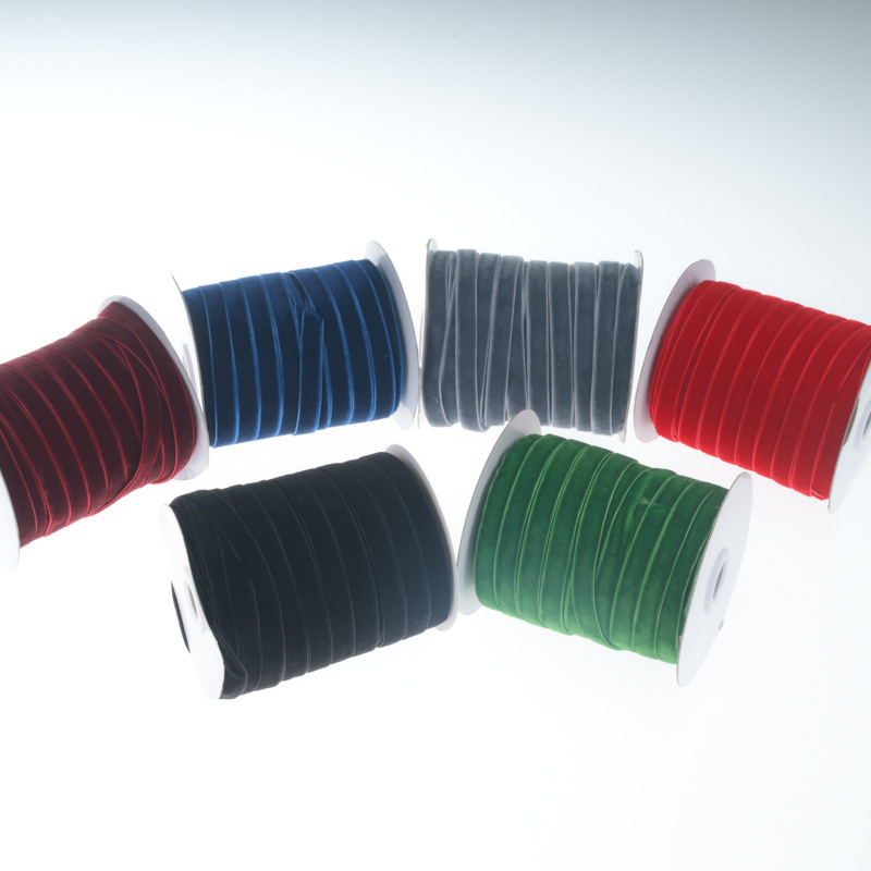 Fabricante de bandas de terciopelo de color al por mayor al por mayor bandas de terciopelo multicolor hechas a mano bricolaje accesorios de ropa materiales accesorios textiles