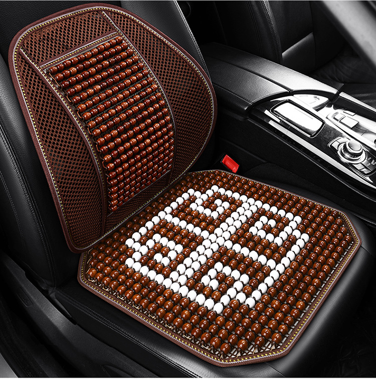 Car seat cushion summer cooling pad single-piece ventilated breathable wood bead seat cushion summer car seat pad truck cooling mat
