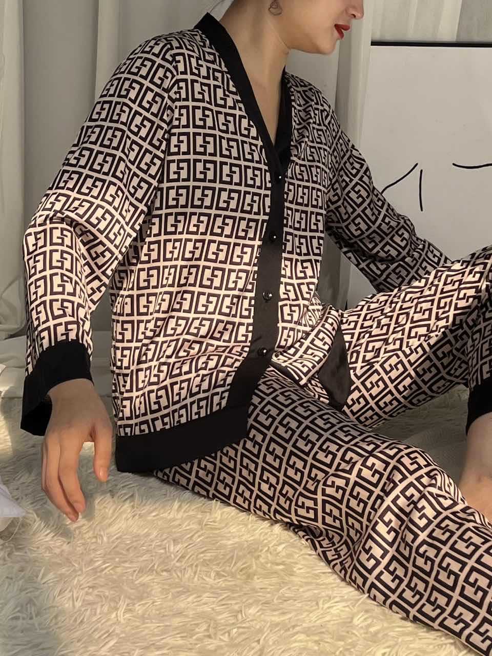 Costume ample imprimé décontracté pour femmes, ensemble deux pièces, beauté, automne et hiver, 2023_voghion.com