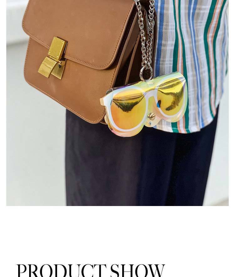 Eye, Solid Color, Transparent Pattern Eye Solid Color Transparent Glasses Pouch Plastic Laser Unisex Casual Retro Glasses Pouch