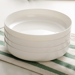 A5L純白色盤子窩盤菜盤家用深口盤2024新款6寸7寸蒸雞蛋羹蒸菜盤