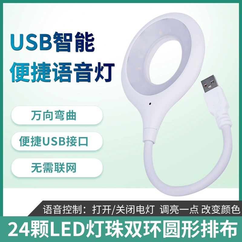 Интеллектуальное искусственное Голосовое управление, ночник, голосовое управление, может слушать индукционный USB-плагин, небольшая настольная лампа, прикроватная лампа для общежития