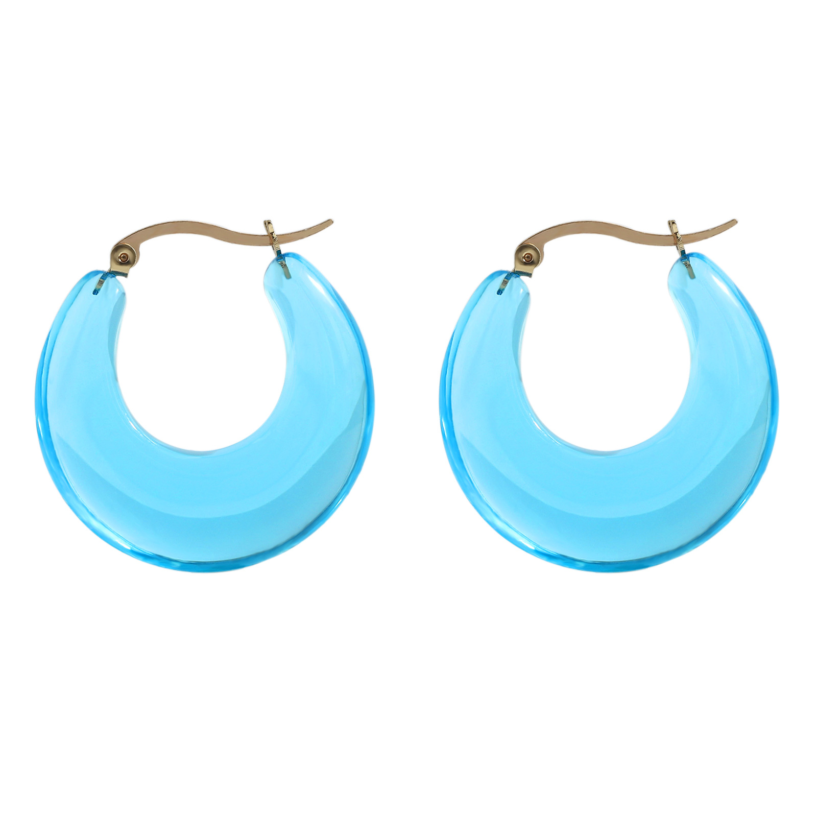 Korean style retro color Ushaped resin earringspicture31