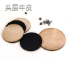 The first layer Vegetable tanned leather Coaster Japanese Cushion Tea ceremony coffee Insulation pad Office Cup mat customized LOGO