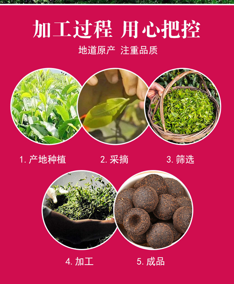 Yunnan Menghai Ripe Pu-erh Tuo Cha with Sticky Rice Aroma — 500g Loose Mini Tuo Tea preparation